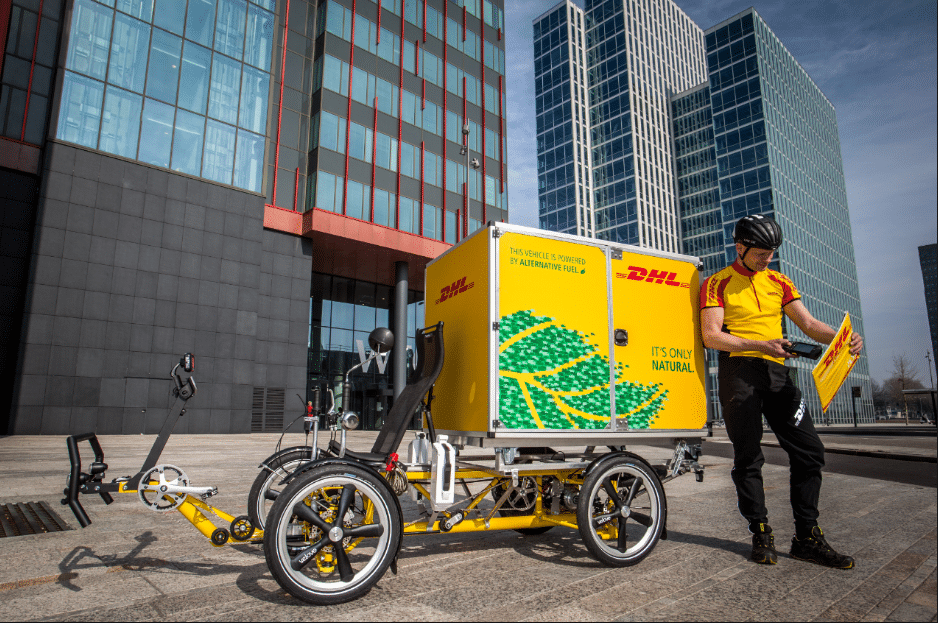 dhl delivery bike